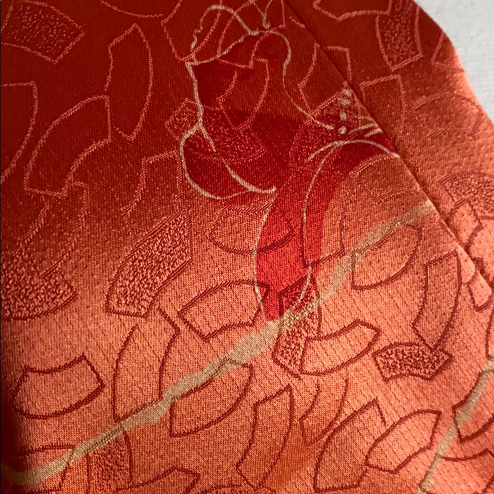 Authentic Kimono Jacket Jewel Orange Japan - Picture 6 of 8